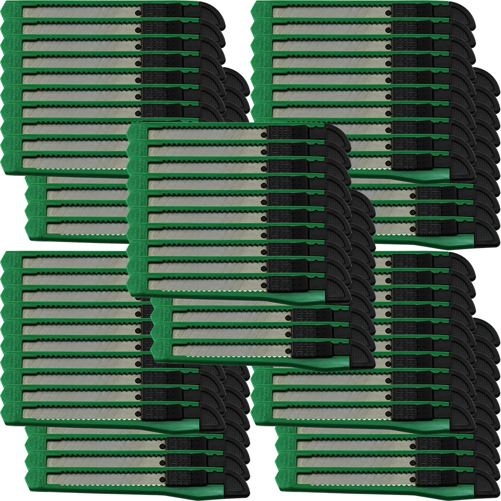 100x Bulk Small Green Utility Knife Box Cutter Snap Off Blade 9MM Blade