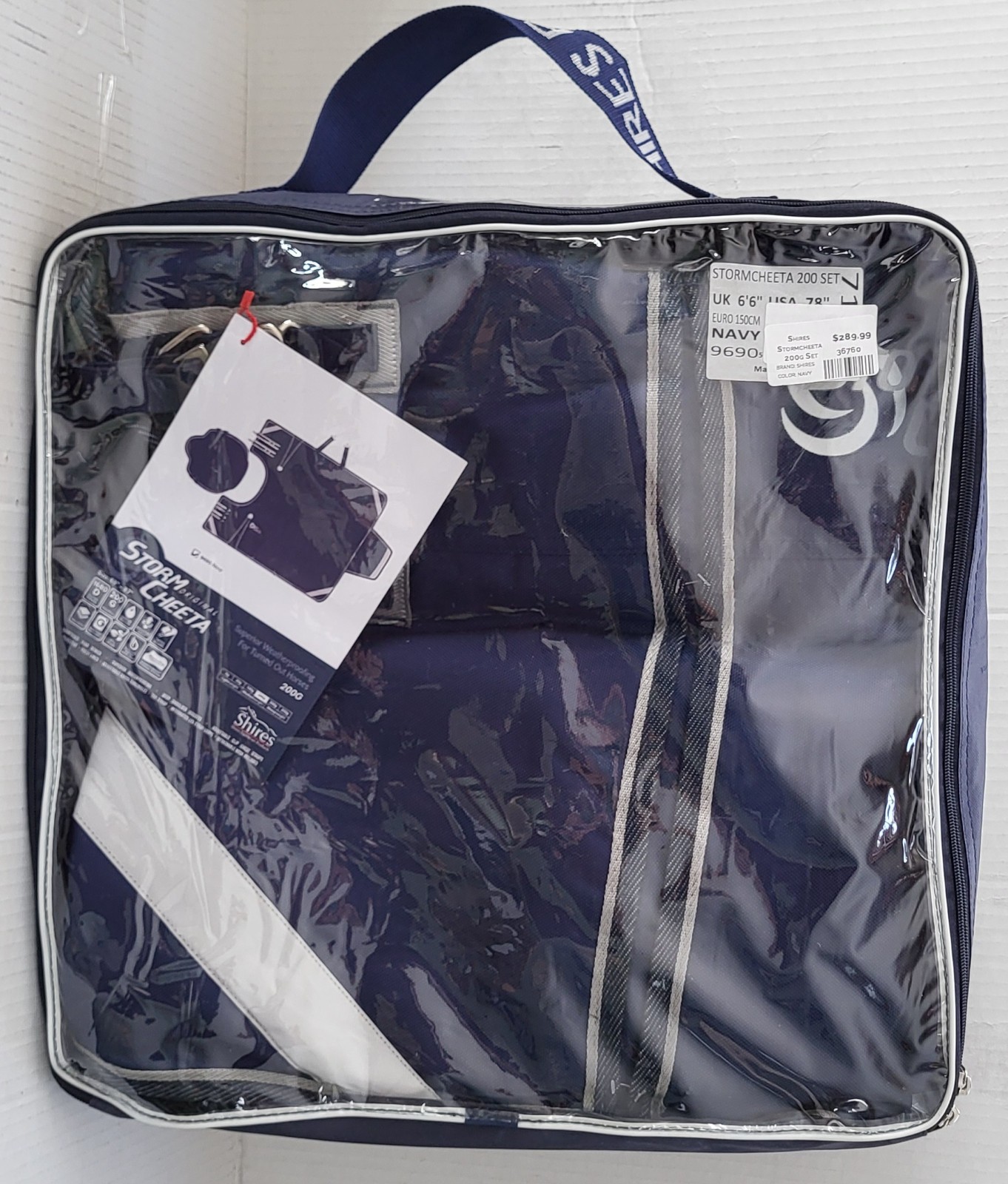 Shires StormCheeta 200g  78" Navy Blanket Set