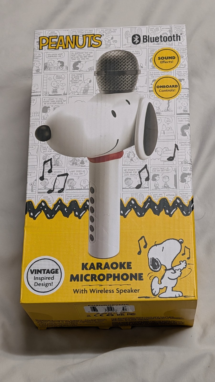 Peanuts Snoopy Bluetooth Karaoke Microphone & Wireless Speaker NEW Sealed