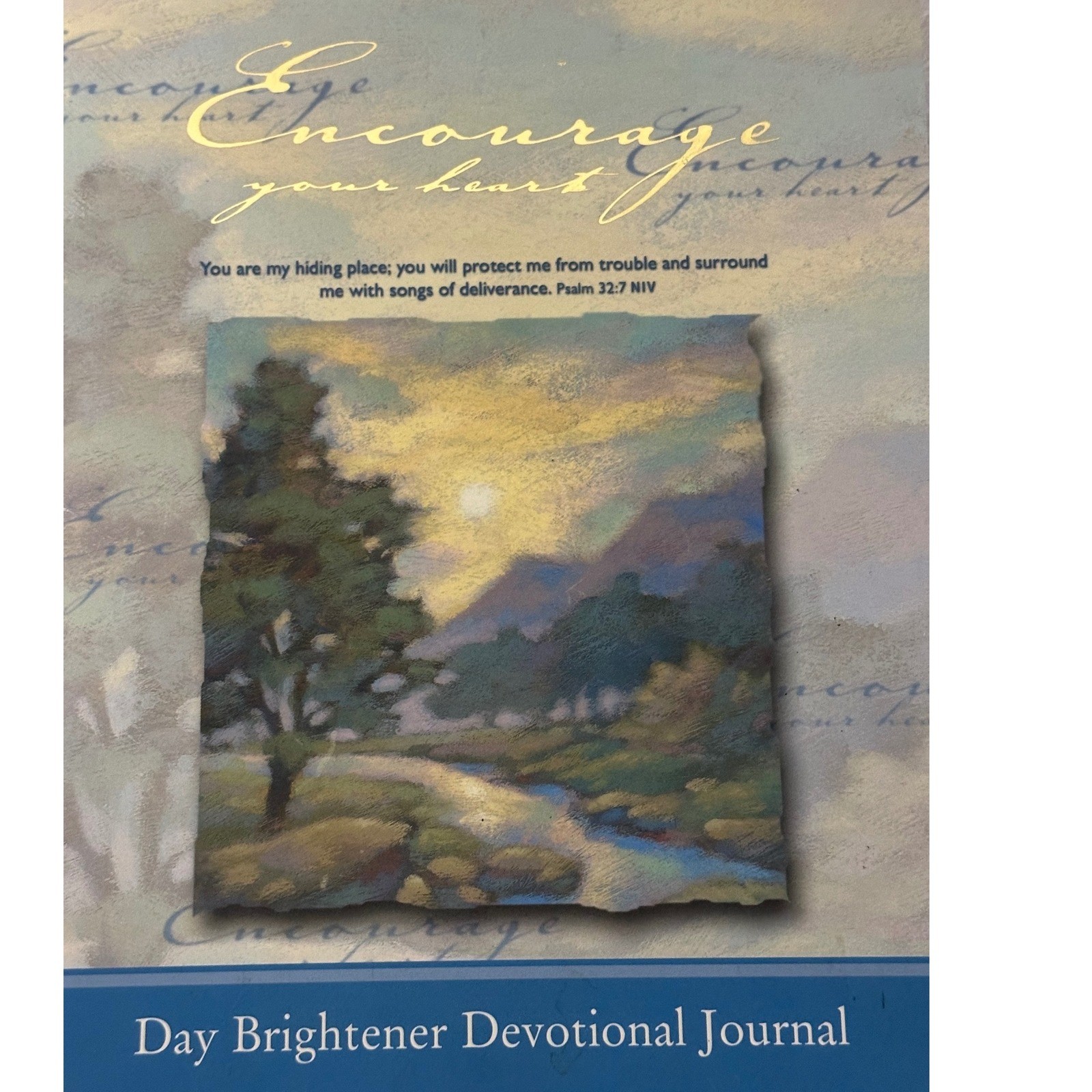 DaySpring Devotional Journal & Address Book Set Blue Botanical Excellent 2pc