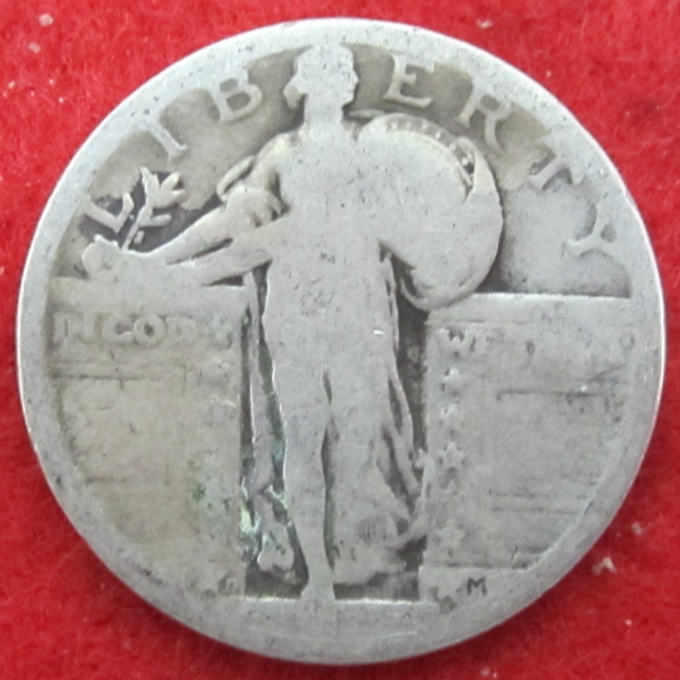No Date D Standing Liberty Silver Quarter - Circulated - Actual Coin K62