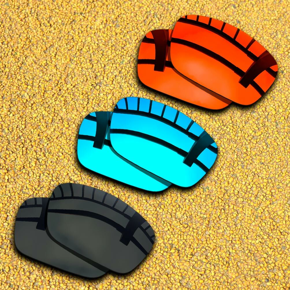 3 Pairs Lenses Replacement for-Spy Optic Helm Polarized-Black&Blue&Orange Red