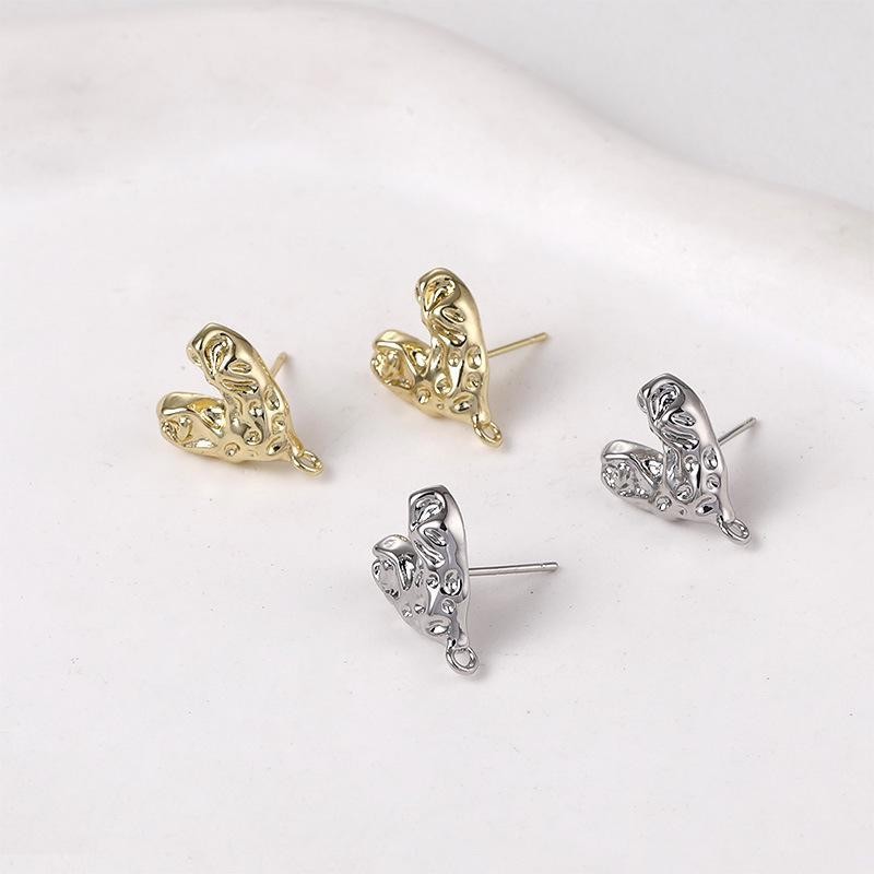 One Pair 14K Gold Plated Earrings Component, Minimalist Earrings Connector, Irr