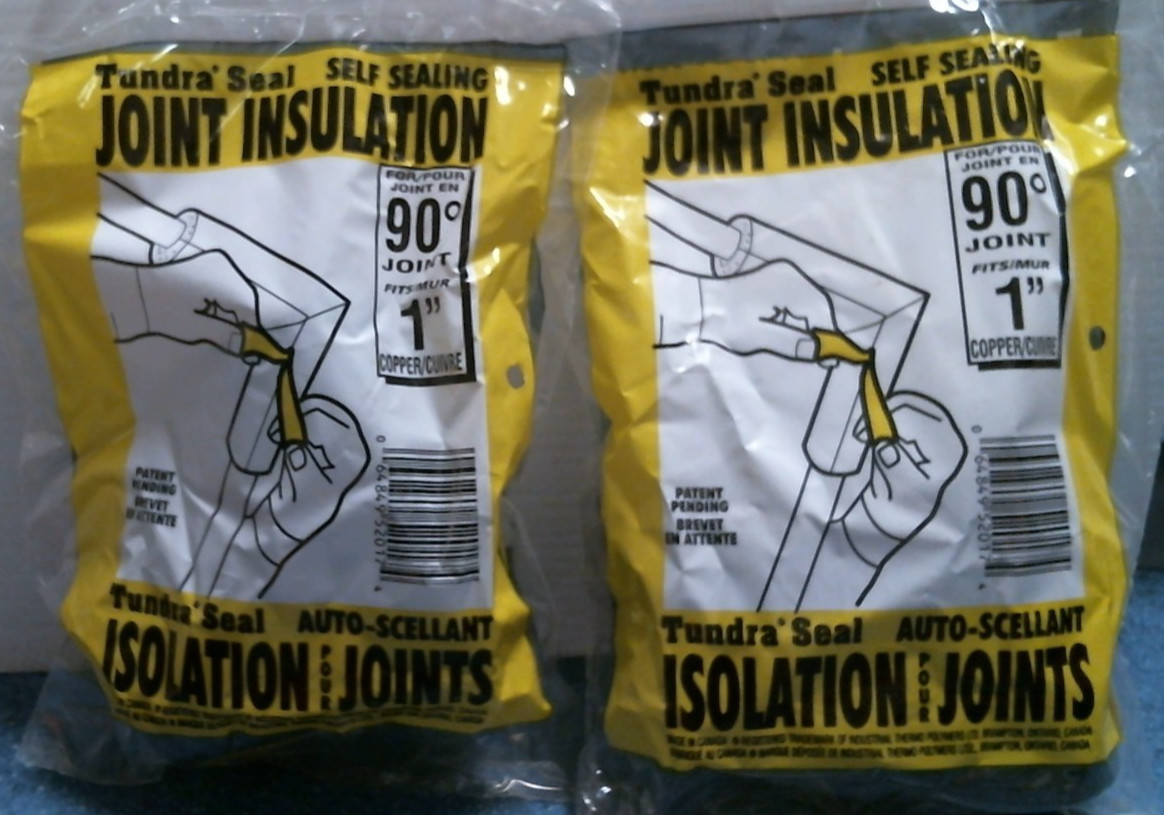 Tundra Seal Self Sealing Joint Insulation, 90°, 1"   LOT OF 2   (52017)  FS