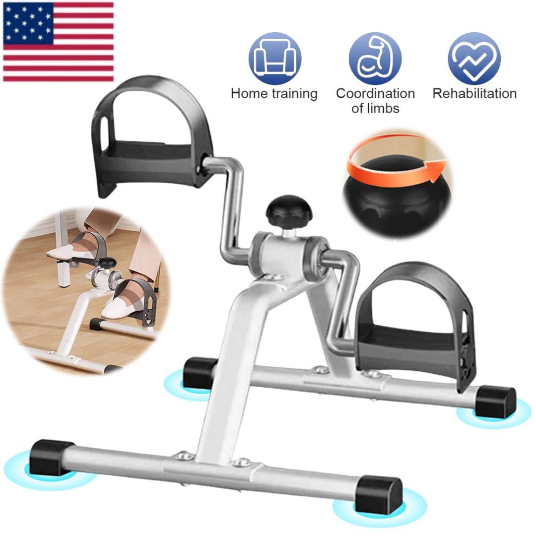 Foldable Under Desk Stationary Exercise Bike - Arm Leg Foot Pedal Exerciser