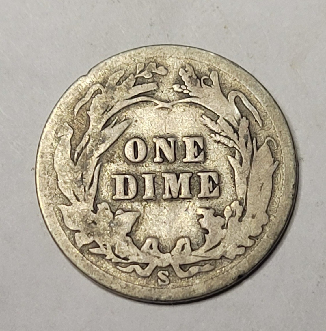1901-S Barber Dime 90% Silver - Circulated - Strong Reverse