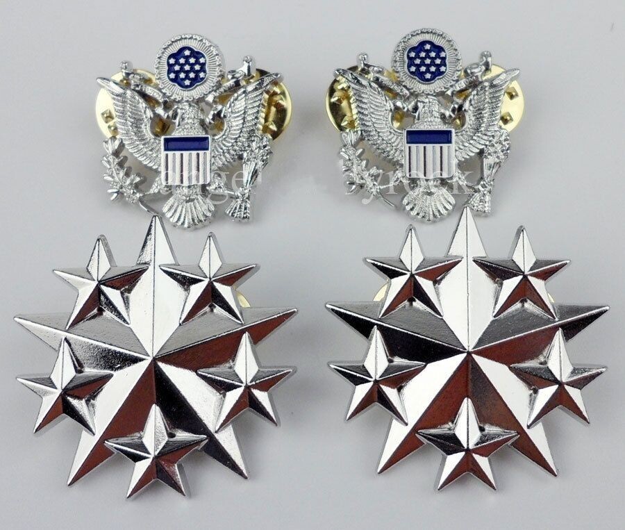 SET US AIR FORCE SIX STAR RANK INSIGNIA BADGE PIN EAGLE BADGE
