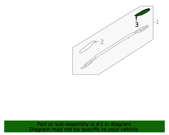 Genuine Nissan Roof Luggage Carrier Side Rail Cap 73873-6TA0A