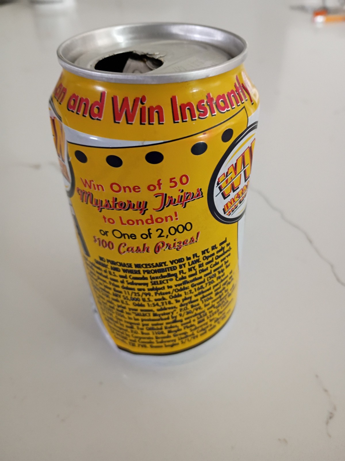 Safeway Select Diet Cola Contest Winning Talking Can