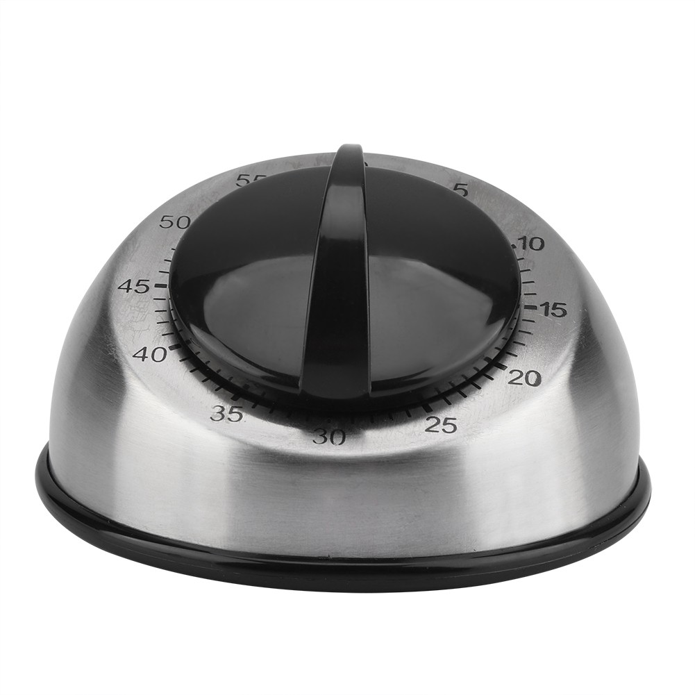 60 Minutes Stainless Steel Kitchen Timer Mechanical Wind Up Reminder