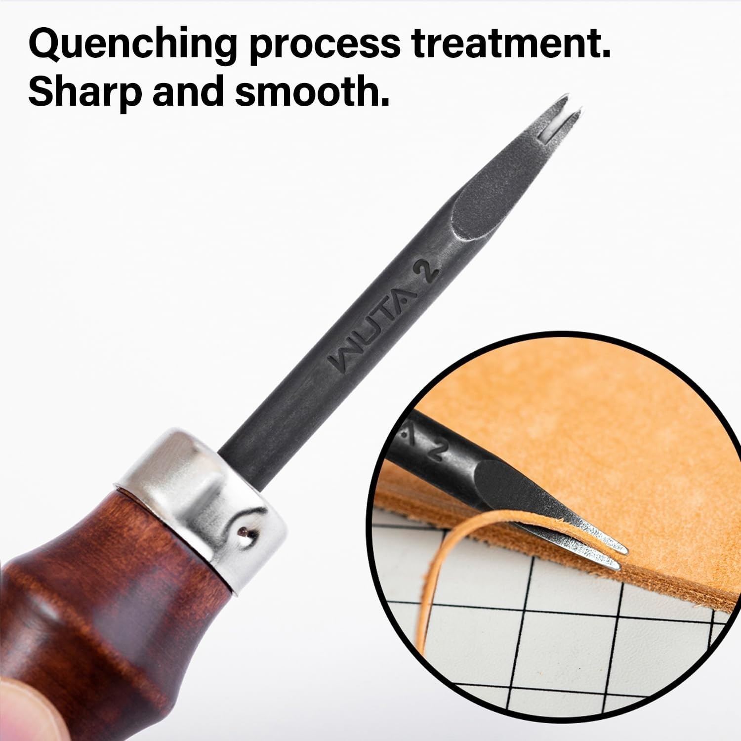 Versatile Leather Beveling Tool - Lightweight Design and Comfortable Grip, 0.8mm