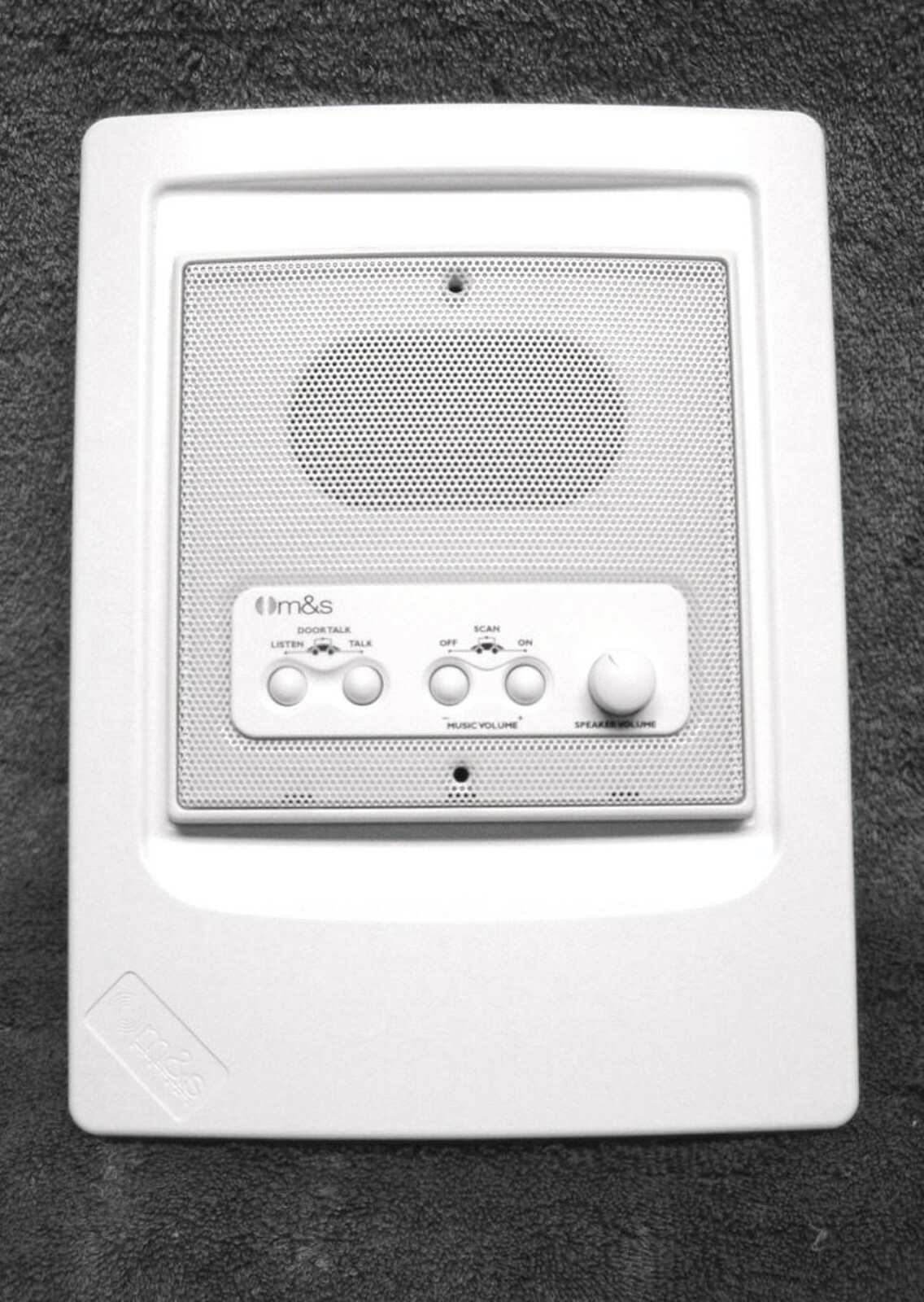 DMC4RS with DMCFR Adapter Frame M&S White Intercom Room Station DMC3-4