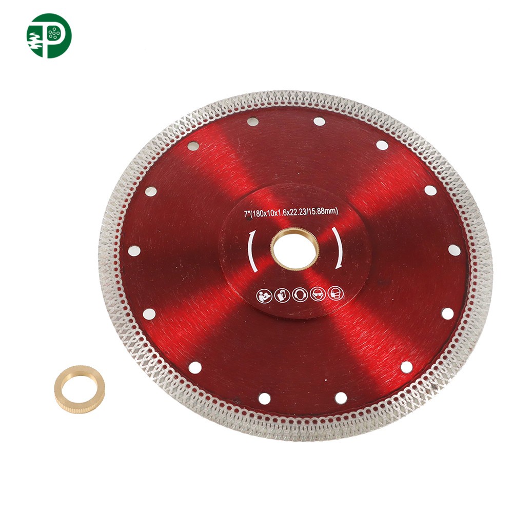 Red 7" Super Thin Diamond Porcelain Cutting Blade Tile Blade For Cutting