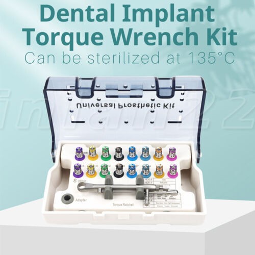 Universal Dental Implant Restoration Tool Box Screw Driver Kit Wrench Torque