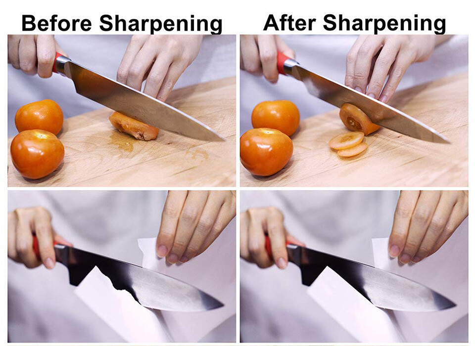 Knife Sharpening Stone Set 1000 6000 Grit Double-Sided Whetstone Sharpener