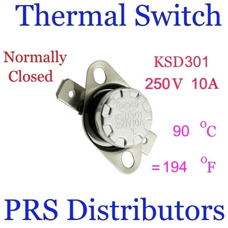 KSD301 10A  250V 90°C 194°F Thermostat Temperature Switch Thermal control Switch