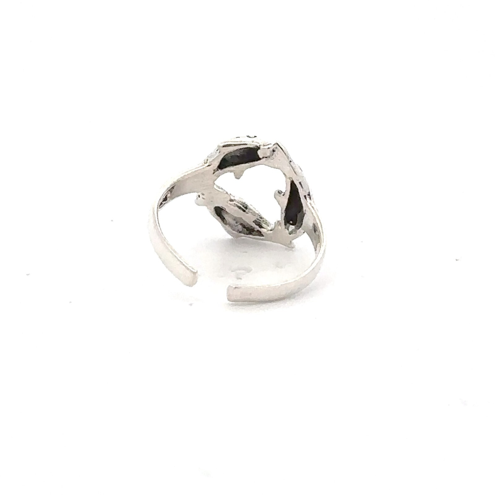 Sterling Silver Triple Dolphin Toe Ring Adjustable Size