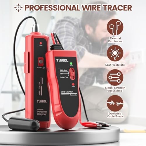 F02 Pro Underground Wire Locator & Cable Tester - 2000ft Range, Rechargeable