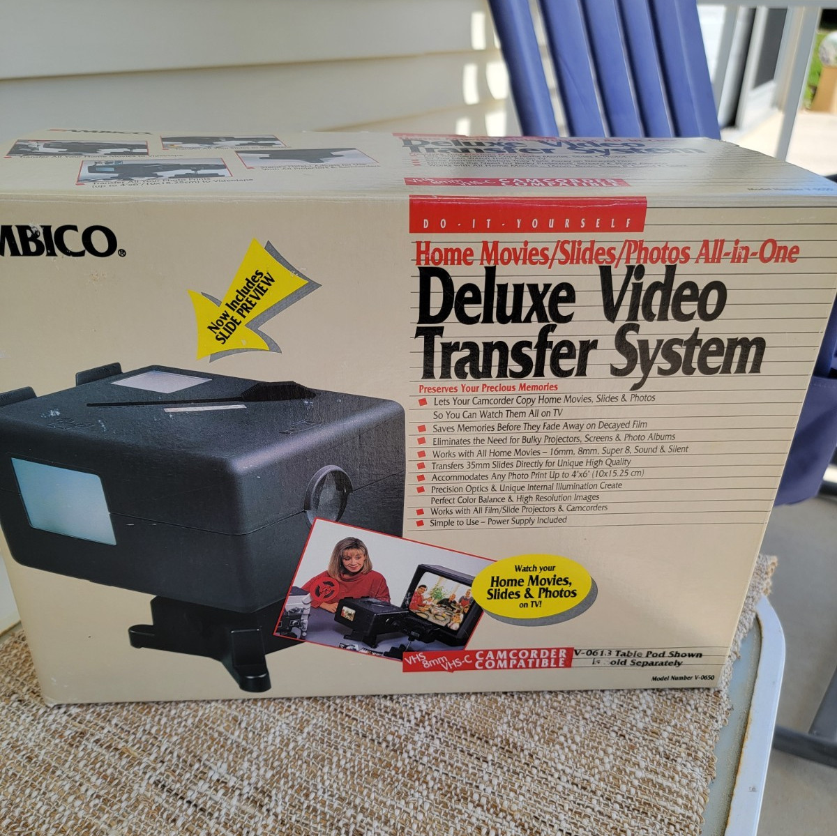 AMBICO Deluxe Video Transfer System V-0650 Console/Tabletop Super 8 VHS 8mm