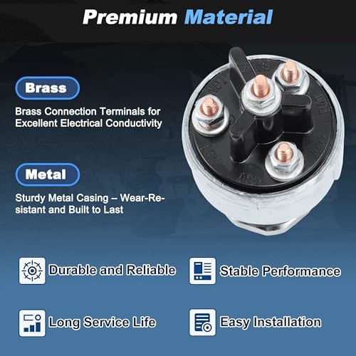 6665606 Ignition Switch with 2 Keys Compatible with Bobcat Loaders 310 313 322