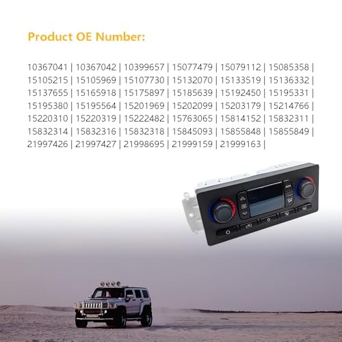 A/C Heater Climate Control Module Panel Switch | Fit for Chevy 599-211XD