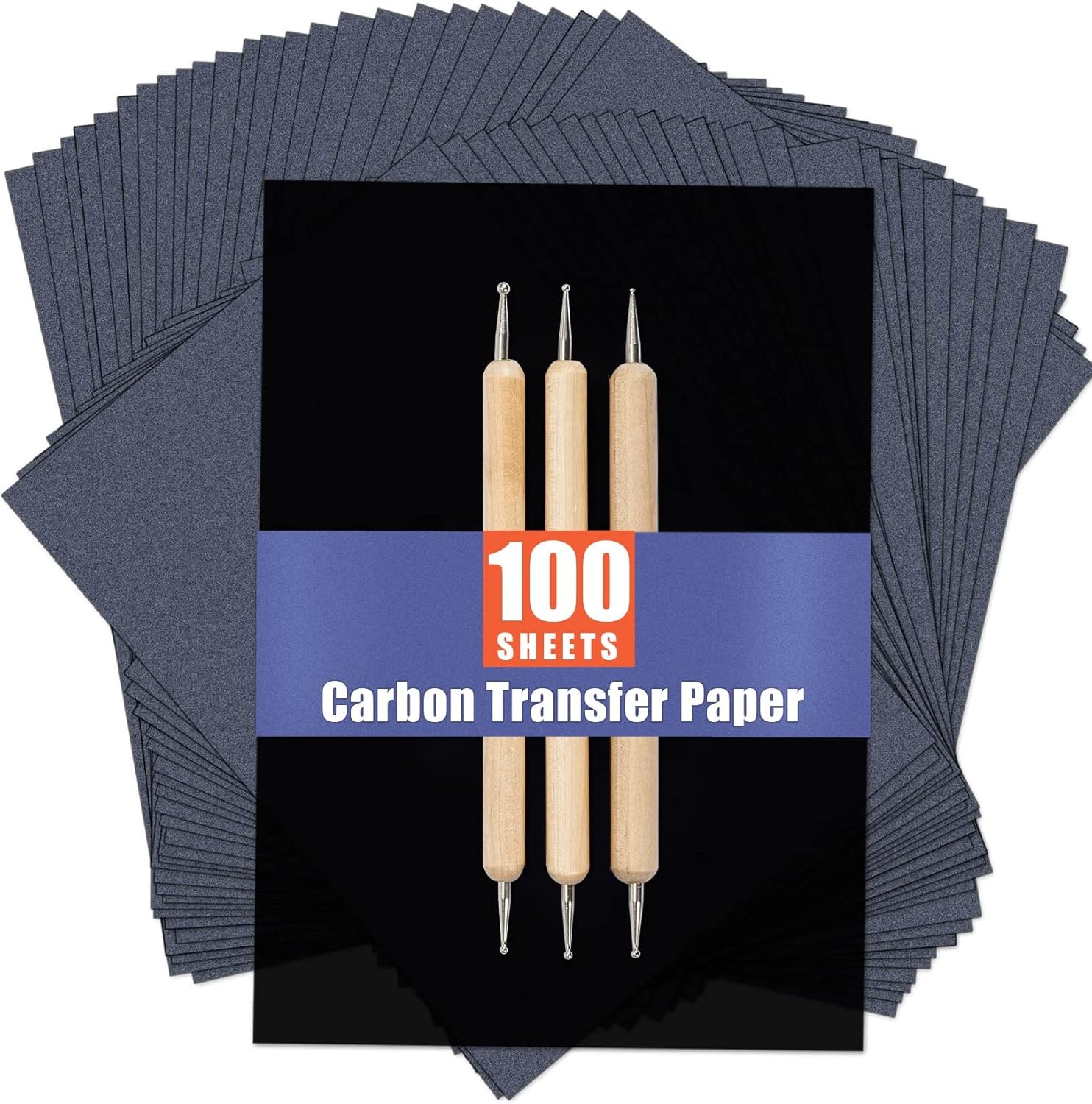 psler 100 Sheets Carbon Paper Sheets, Carbon Transfer Paper with 3PCS Embossing