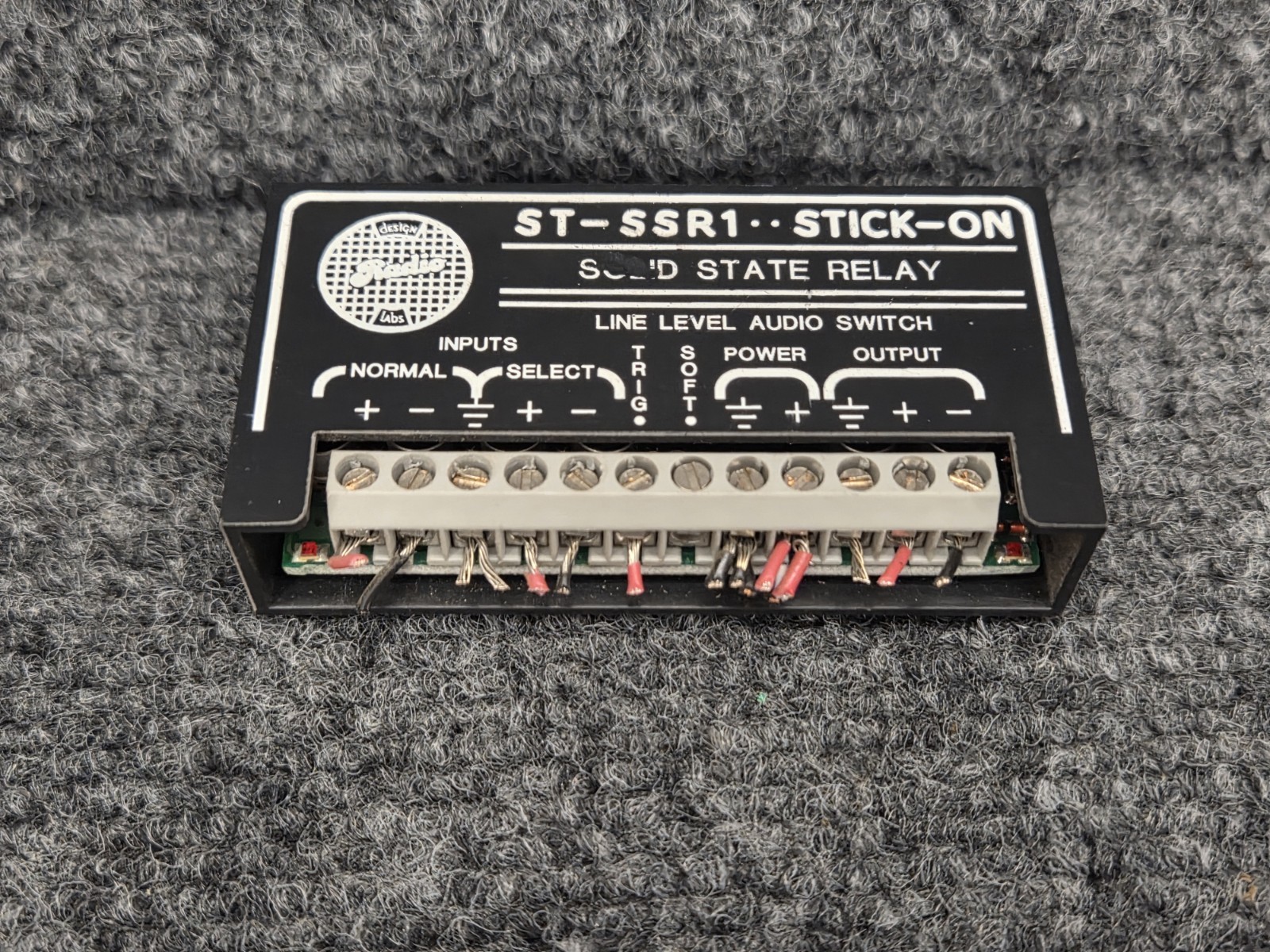 Radio Design Labs ST-SSR1 Stick-On Solid State Relay Audio PatchBay Black Module