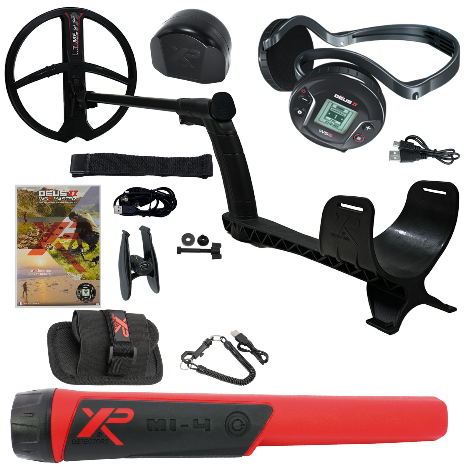 XP DEUS II WS6 Master FMF Metal Detector 11" Coil + Accessories Bundle