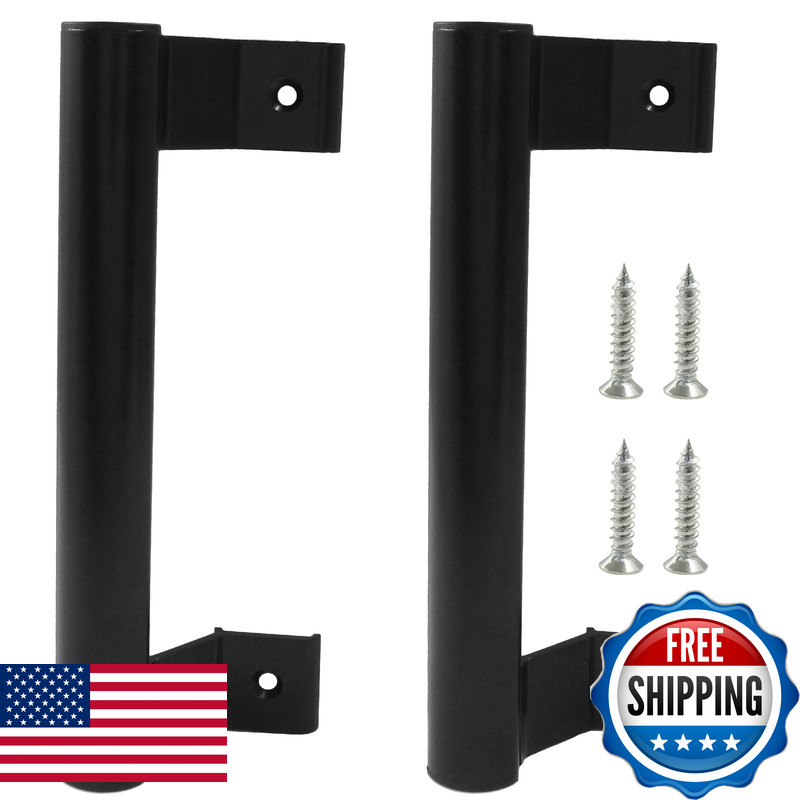 2 Pack Sliding Glass Door Handles 8" Aluminum Patio Barn Door Pull Black