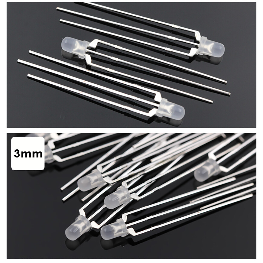 3mm LED Bi Colour Red & Green Diffused Common Anode 3 Pin LED Emitting Diode