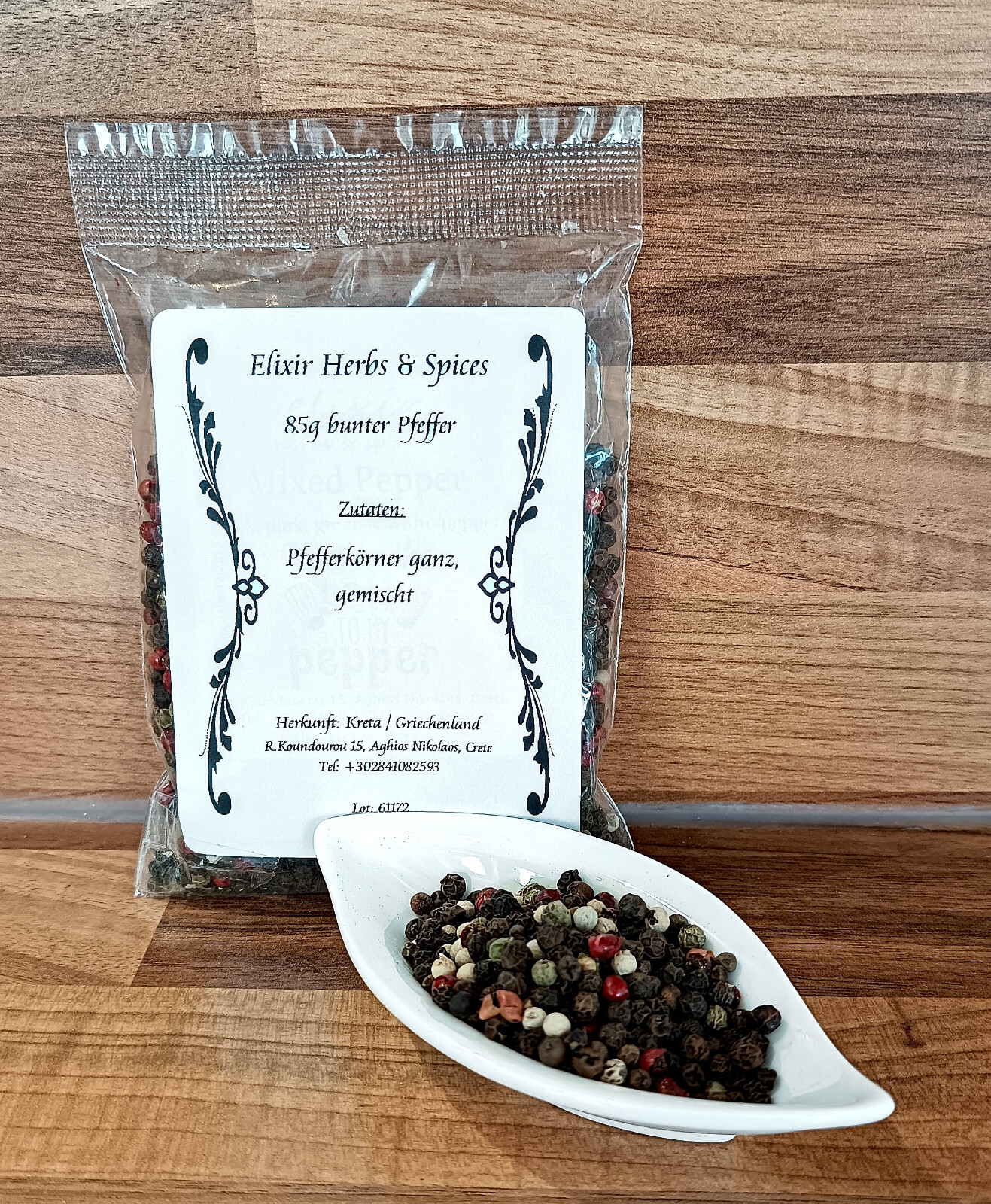 Culinary Gift Set Thyme, Colorful Pepper, Pepper & Olive Salt #96