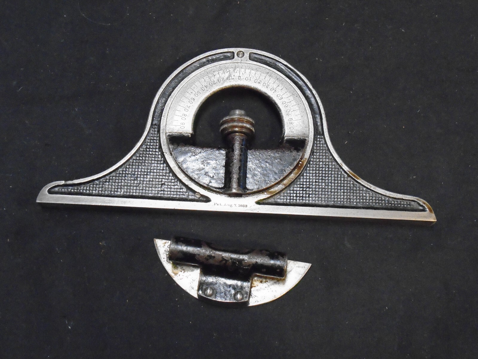 Starrett No 12 Protractor Head and Level Attachment