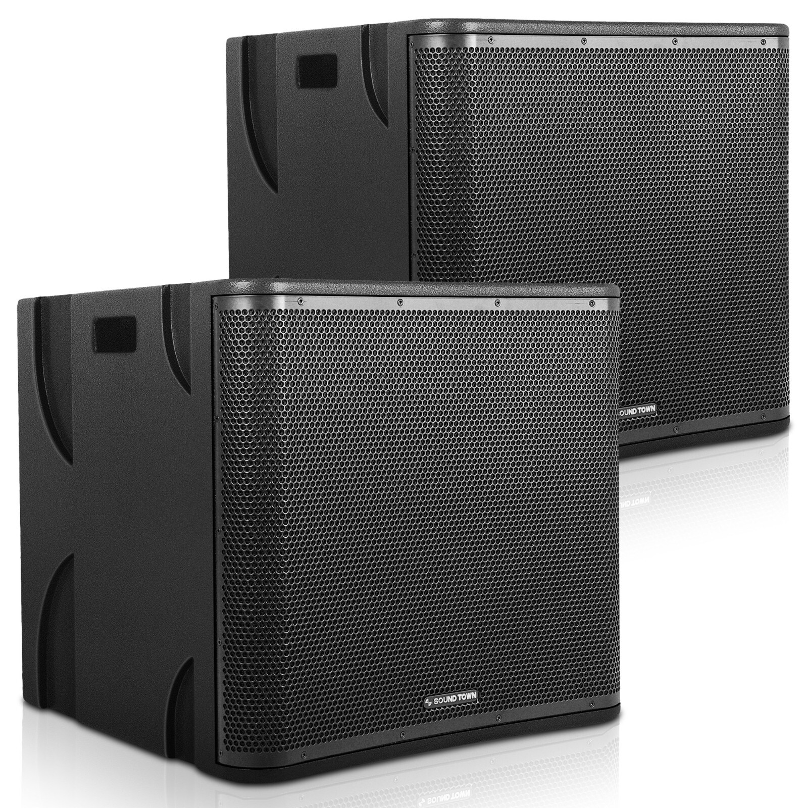 Sound Town CARME Series 1600W 18" Power Subwoofer DSP,LPF (CARME-18SPW-PAIR)