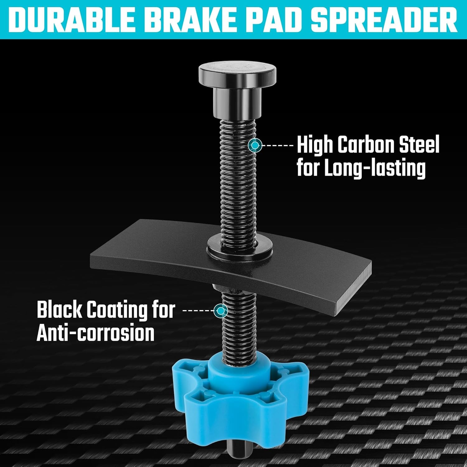 Heavy Duty Brake Caliper Piston Compressor Tool Kit with Pad Spreader and 2