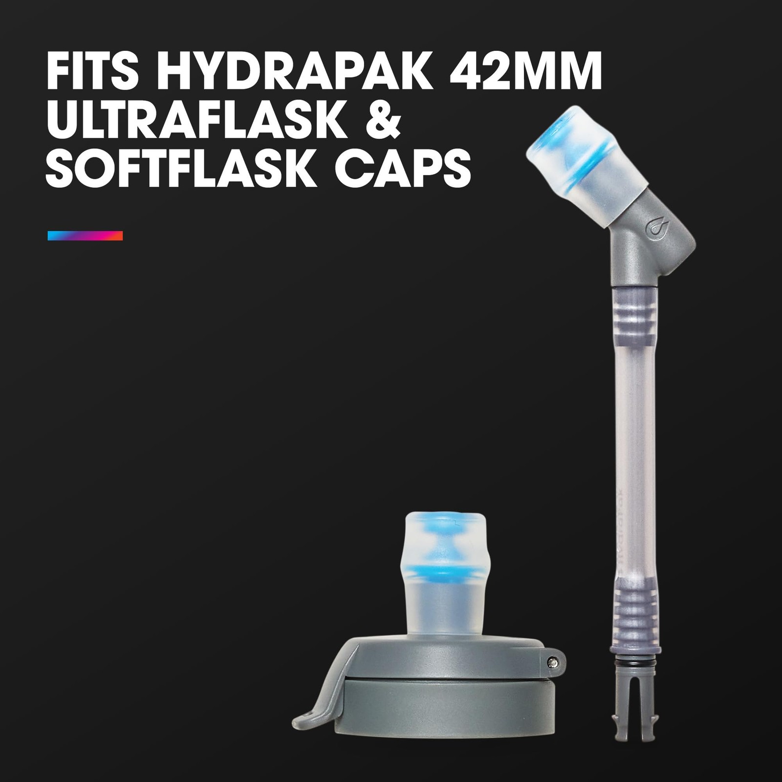 Run Straw Flask Accessory – Fits 42mm Bite Valve Caps, UltraFlasks, SoftFlasks