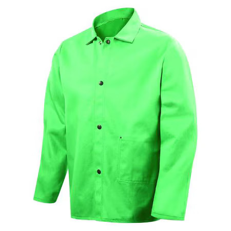 Steiner 1038-S Fr Welding Jackets, Cotton, 12 Oz, 30 In Length, Snap Closure, 2