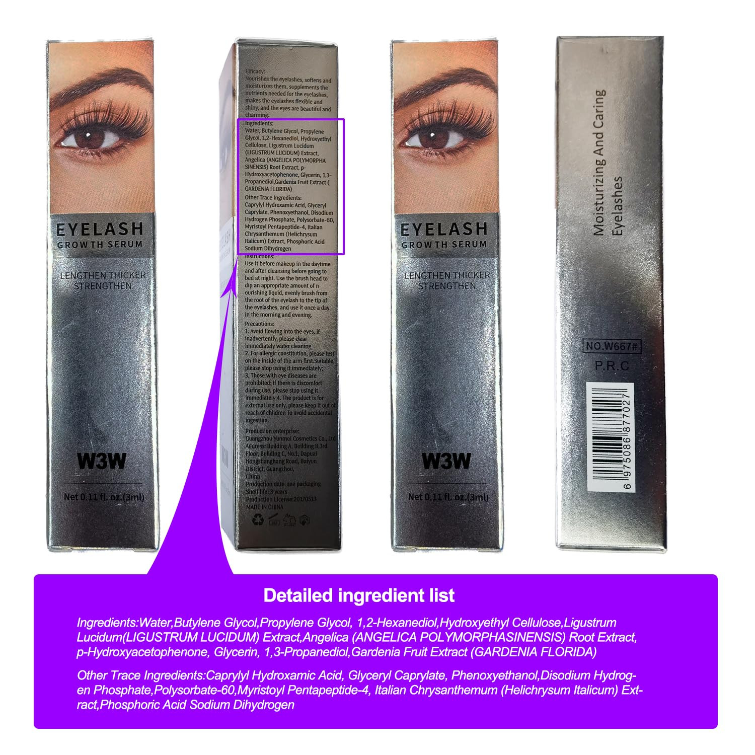 Lash Serum- Rapid Eyelash Growth Serum for Tronger, Healthier Lashes & Brows, Ve