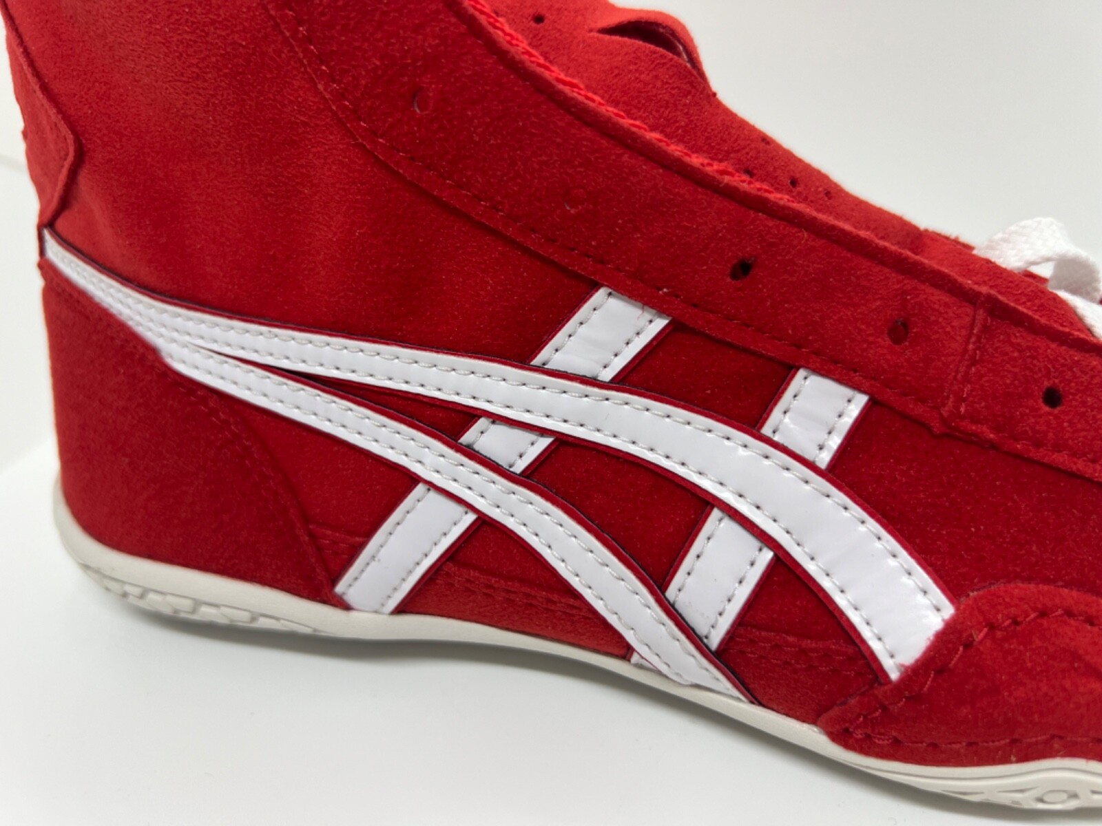 asics Boxing Wrestling Shoes Red White Line Red NEW EX-EO TWR900 Next/Whitelaces