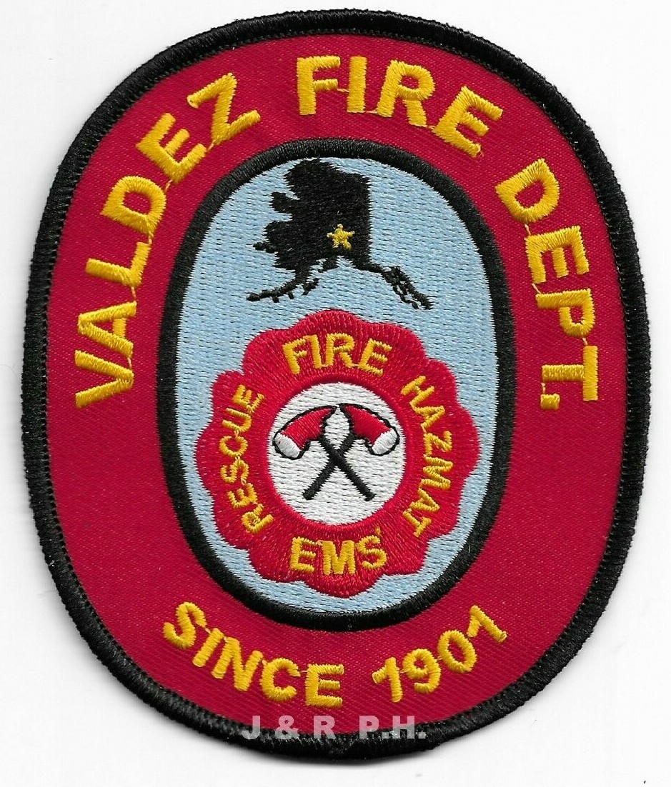 Valdez - 1901 Fire Dept., Alaska  (3.75" x 4.5" size) fire patch