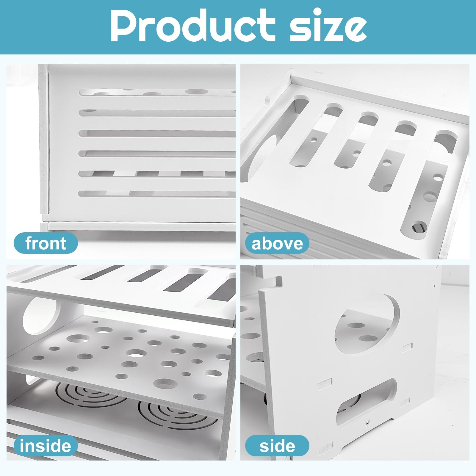Upgrade Router Shelf Storage, Networking Router Stand, Freestand & Wall Mount...