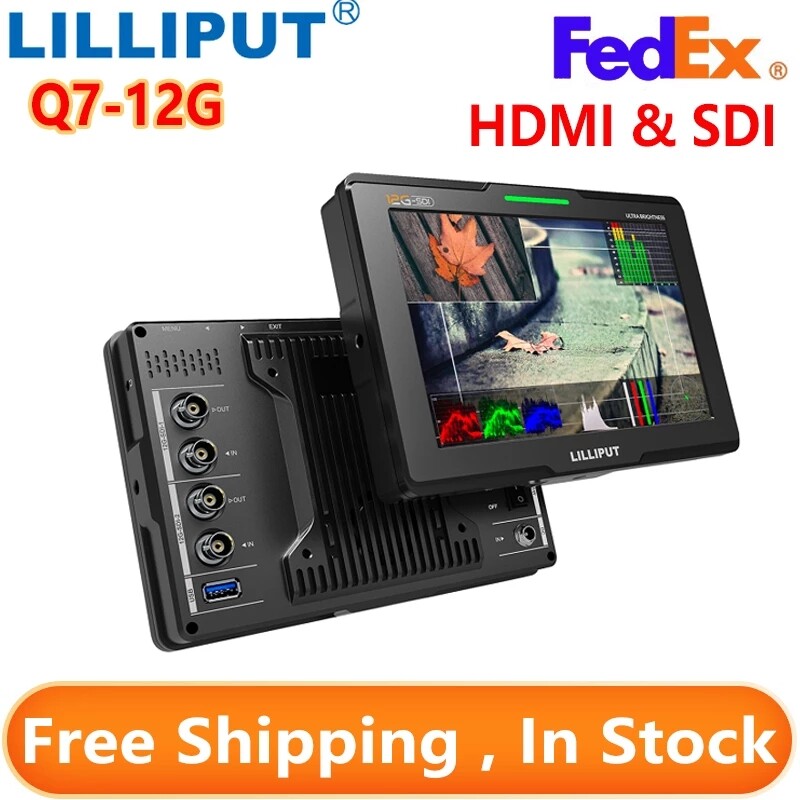 Lilliput Q7-12G 7inch FHD 2000nit Metal Video Monitor 3D-LUT HDR 12G-SDI/HDMI