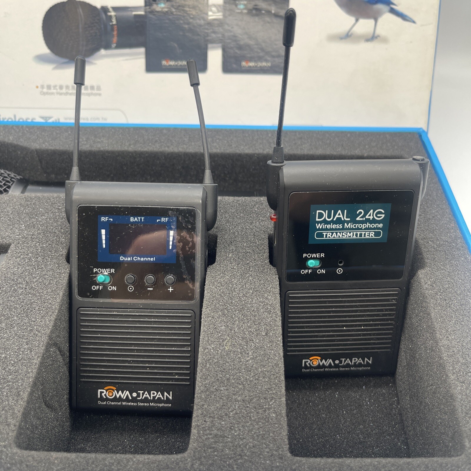 2.4GHZ DUAL CHANNEL WIRELESS STEREO INTERVIEW MICROPHONE FOR CAMERA CAMCORDER