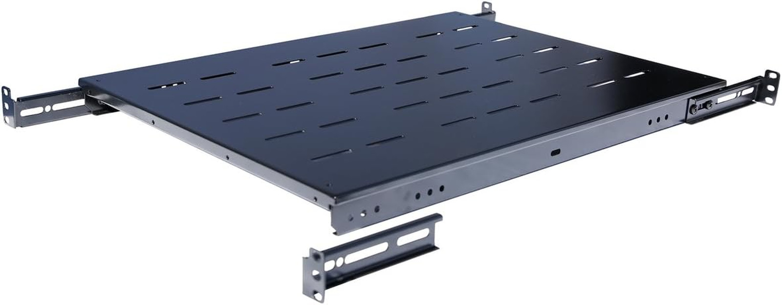 Adjustable 1U Rack Server Shelf for 19" 4 Post Network Racks (21.5-28" Depth)