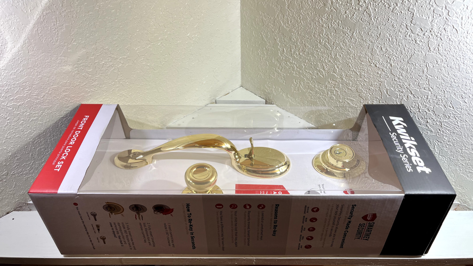 Kwikset Security Series Front Door Lock Set – Polished Brass