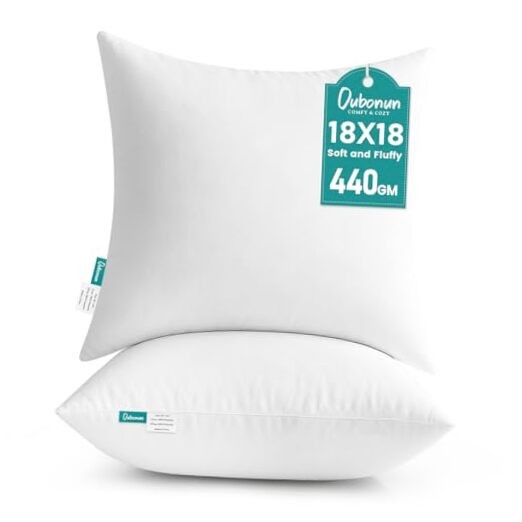 18 x 18 Throw Pillow Inserts - Soft, Plush & 18x18 Inch (Pack of 2) 2