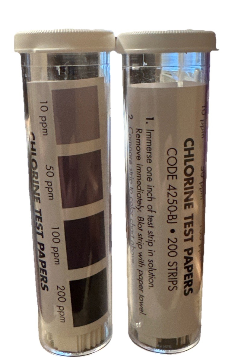 Lot of 10 Lamotte 4250-Bj Test Stips,Chlorine 0 To 200 Ppm Pk200 Each Exp 4/27