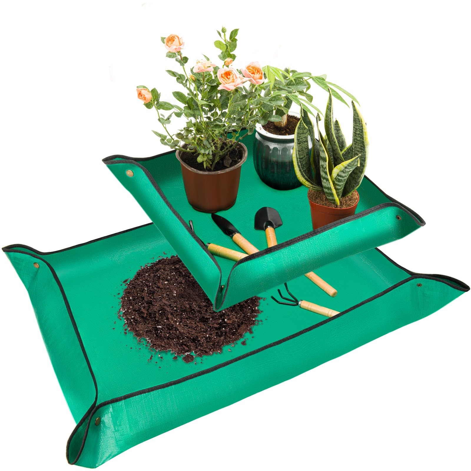 2PCS Waterproof Repotting Mat Indoor Plant Transplant Gardening Work Pad