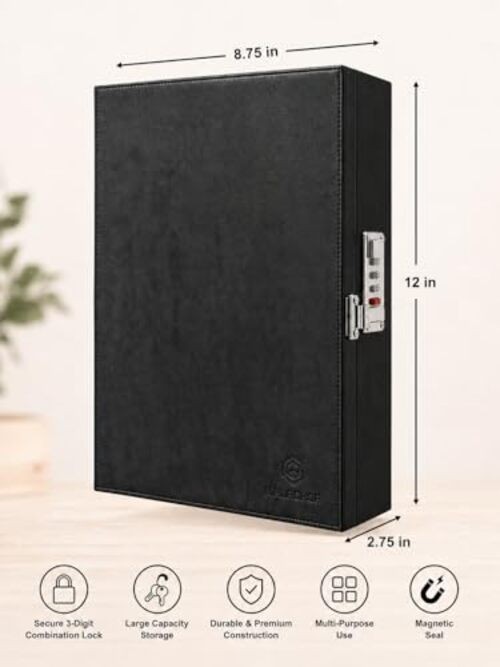 Faraday Key Box with Combination Lock () – Wall Mounted Signal Blocking Black