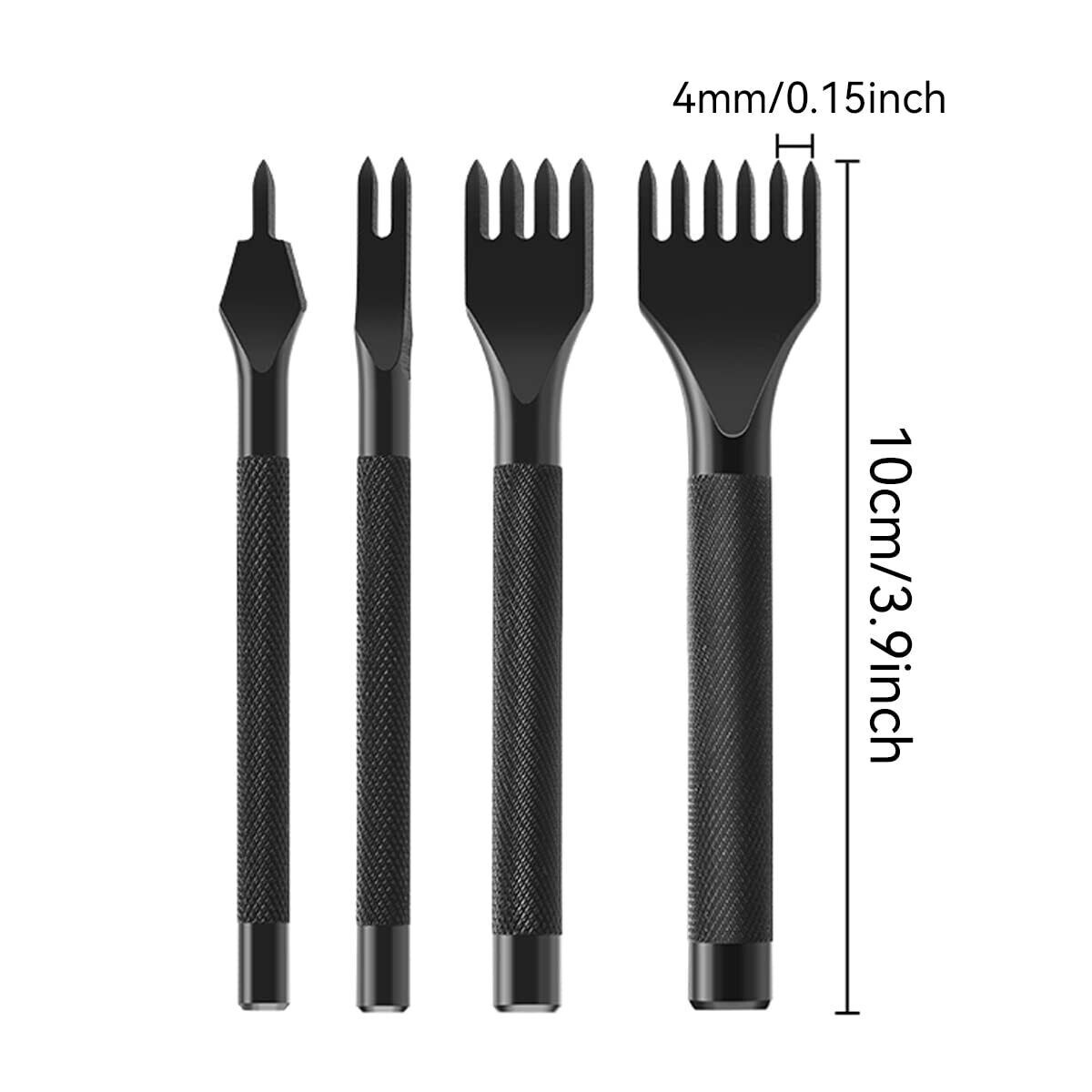 Leather Hole Punches Craft Tool 1/2/4/6 Prong DIY Diamond Lacing Stitching Punch