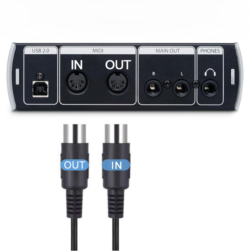 New USB C MIDI Cable MIDI In/Out to Type-C for Keyboard, Synth, Windows/Mac